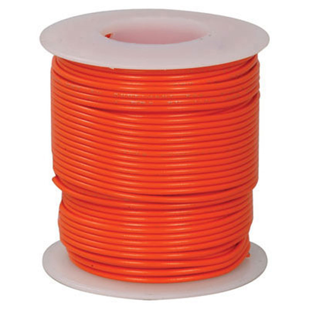 28 AWG Orange Stranded Tinned-Copper Hook-Up Wire 100 Feet
