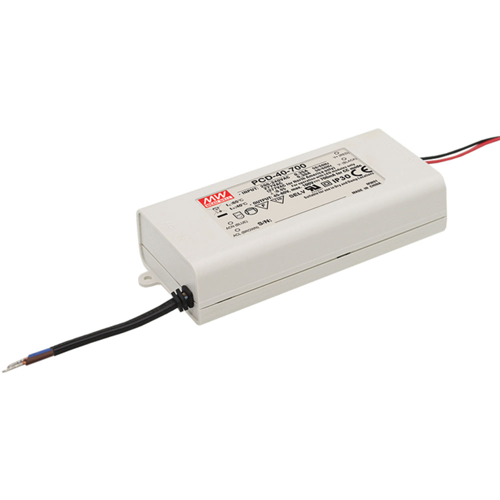 AC to DC LED Driver Enclosed Power Supply Single Output 70-108 Volts 0.35 Amps 37.8 Watts