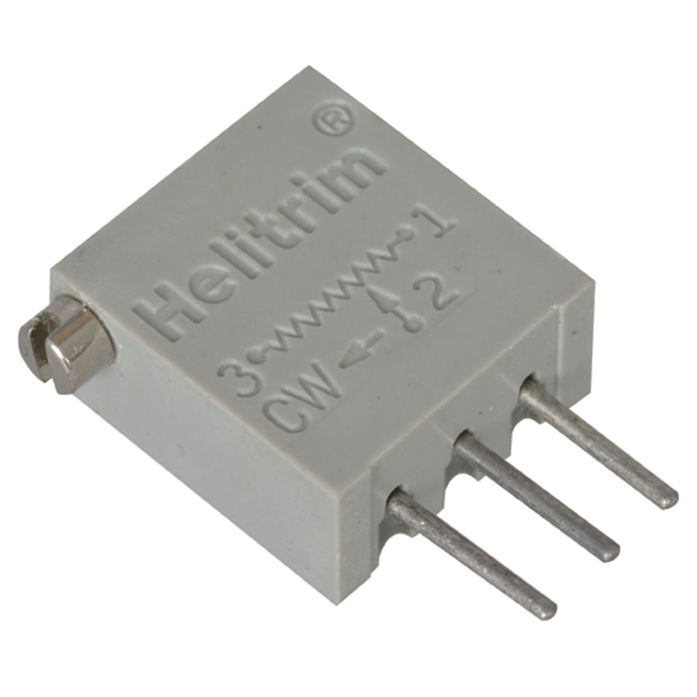 1/2 Watt Square Cermet Potentiometer 3/8 Inch 25K Ohm 10% 20 Turn