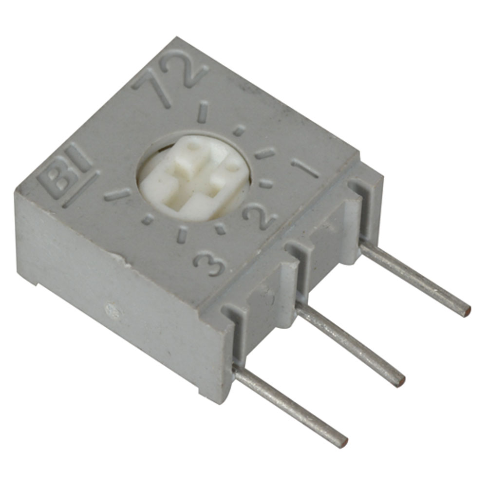 1/2 Watt Square Cermet Potentiometer 3/8 Inch 20K Ohm 10% Single Turn