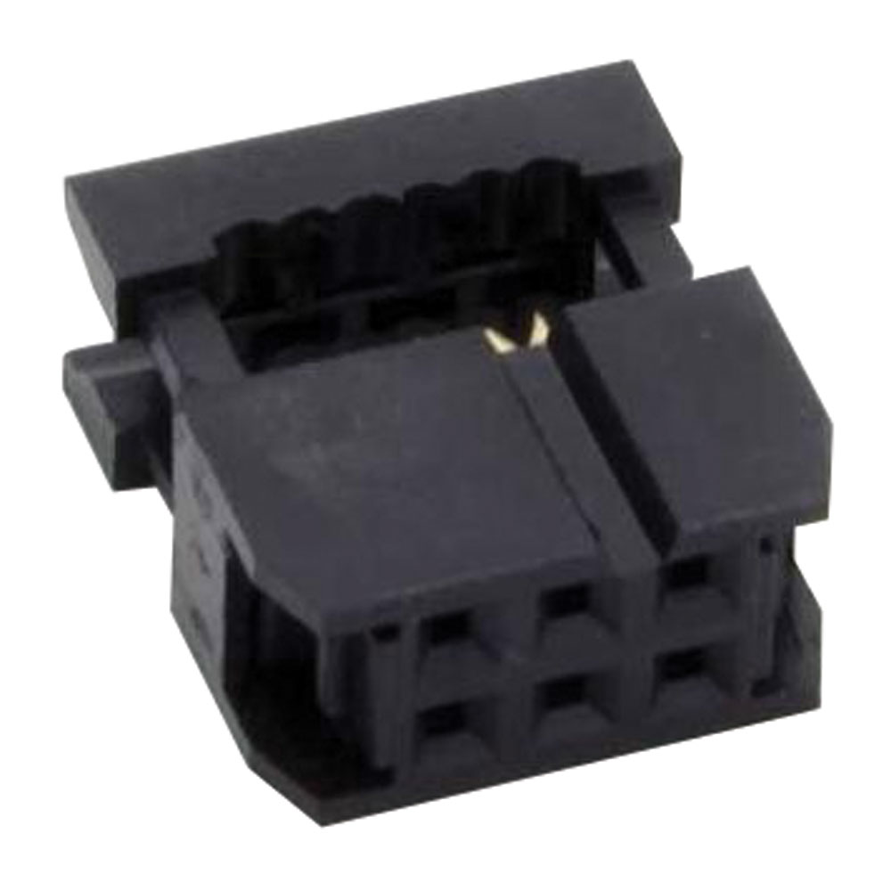 0.1" (2.54mm) Polarized 6 Position IDC Socket Connector