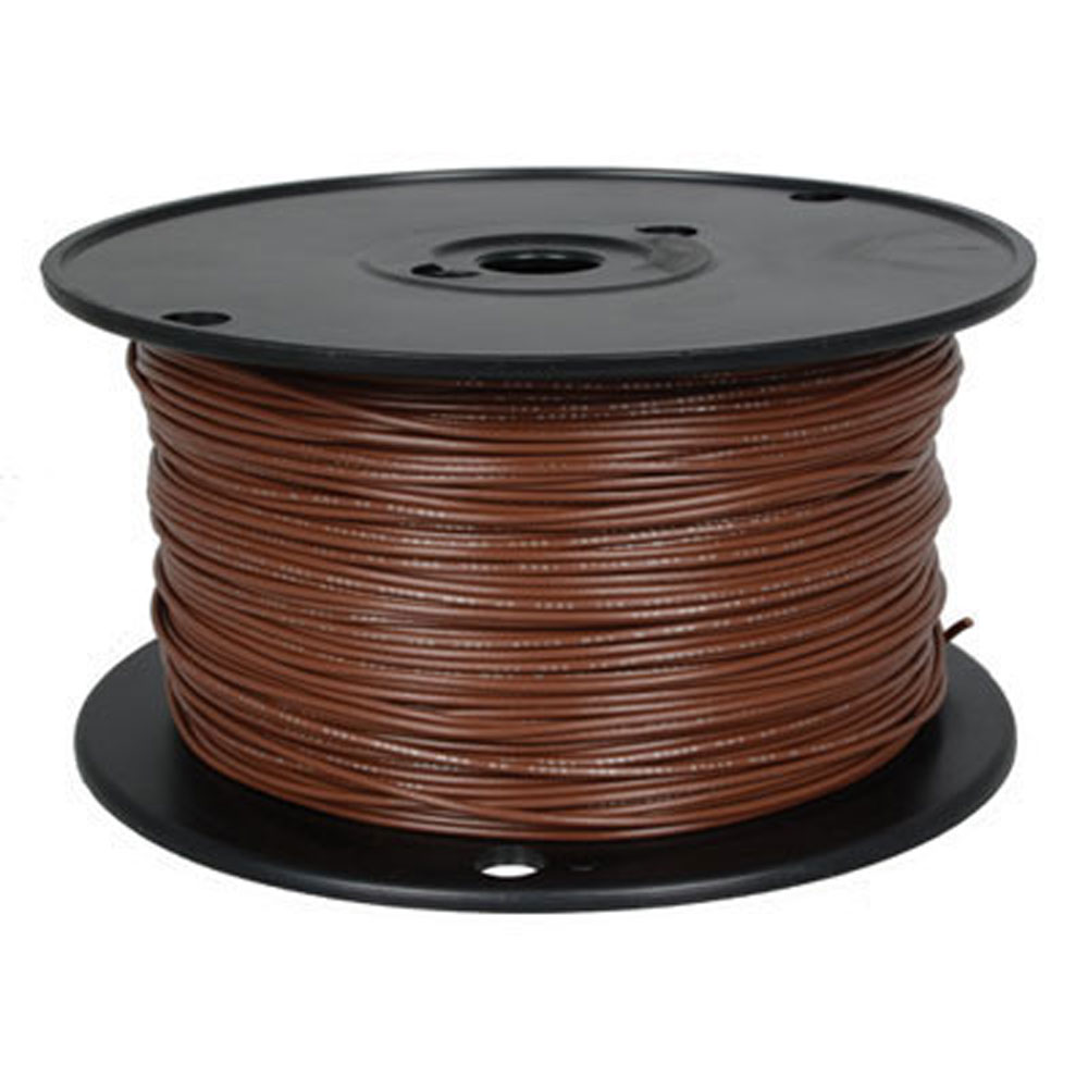 Hookup Wire Brown 500' 20 AWG Stranded PVC UL1007/UL1569