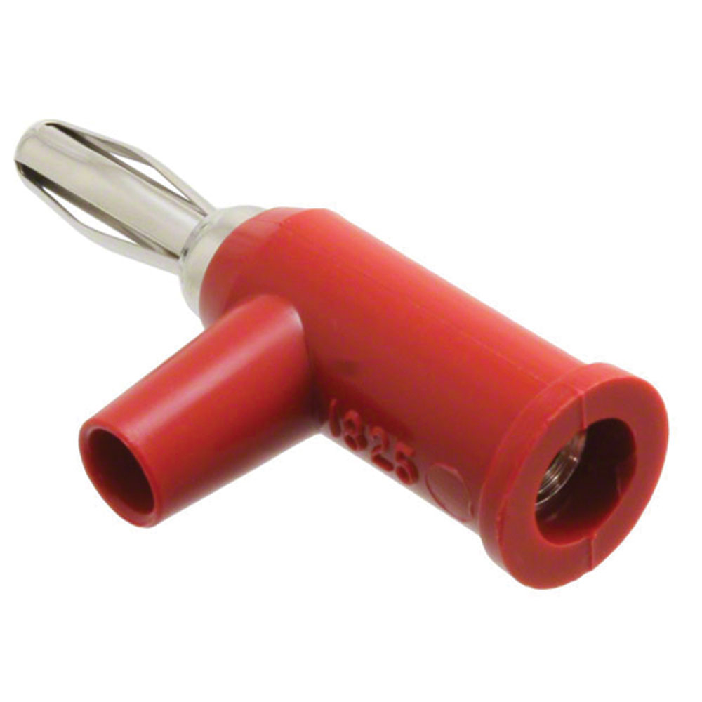 Red Solderless Stackup Banana Plug with Safety Shield 15A (Pack of 10)