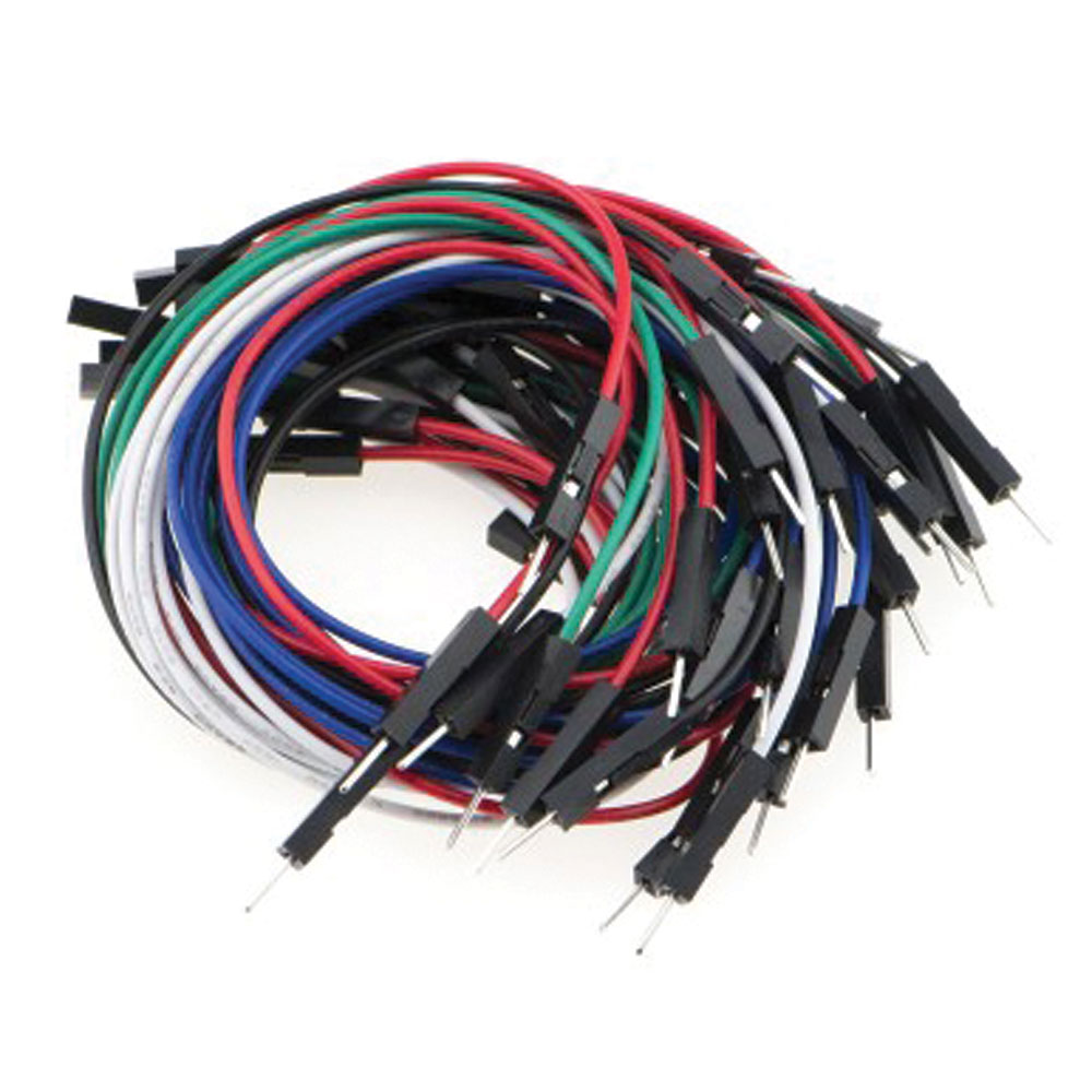 30 Pack of 7.8" Male to Female Jumper Wires
