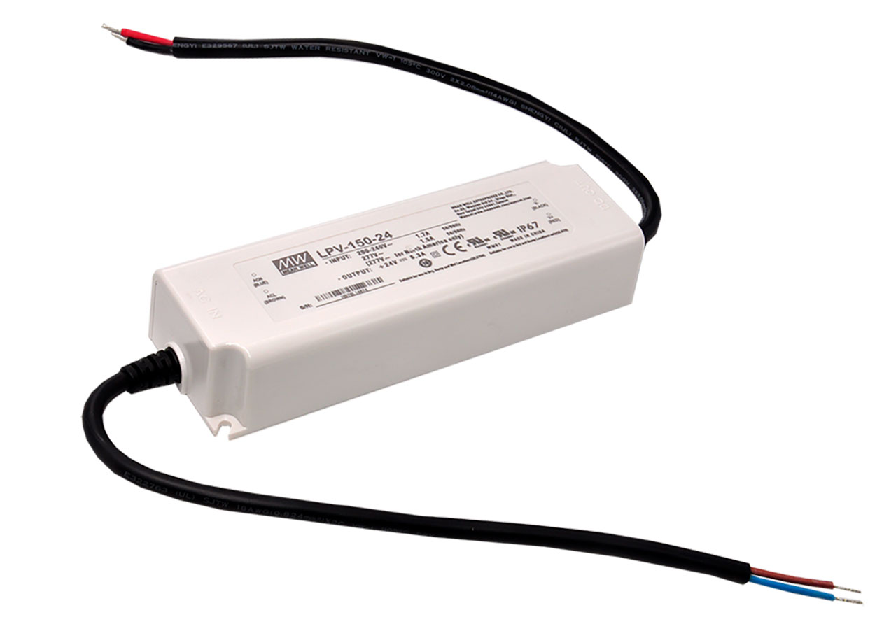 AC to DC Switching LED Driver Power Supply Single Output 24 Volts 6.3 Amps 151 Watts 180-305VACin