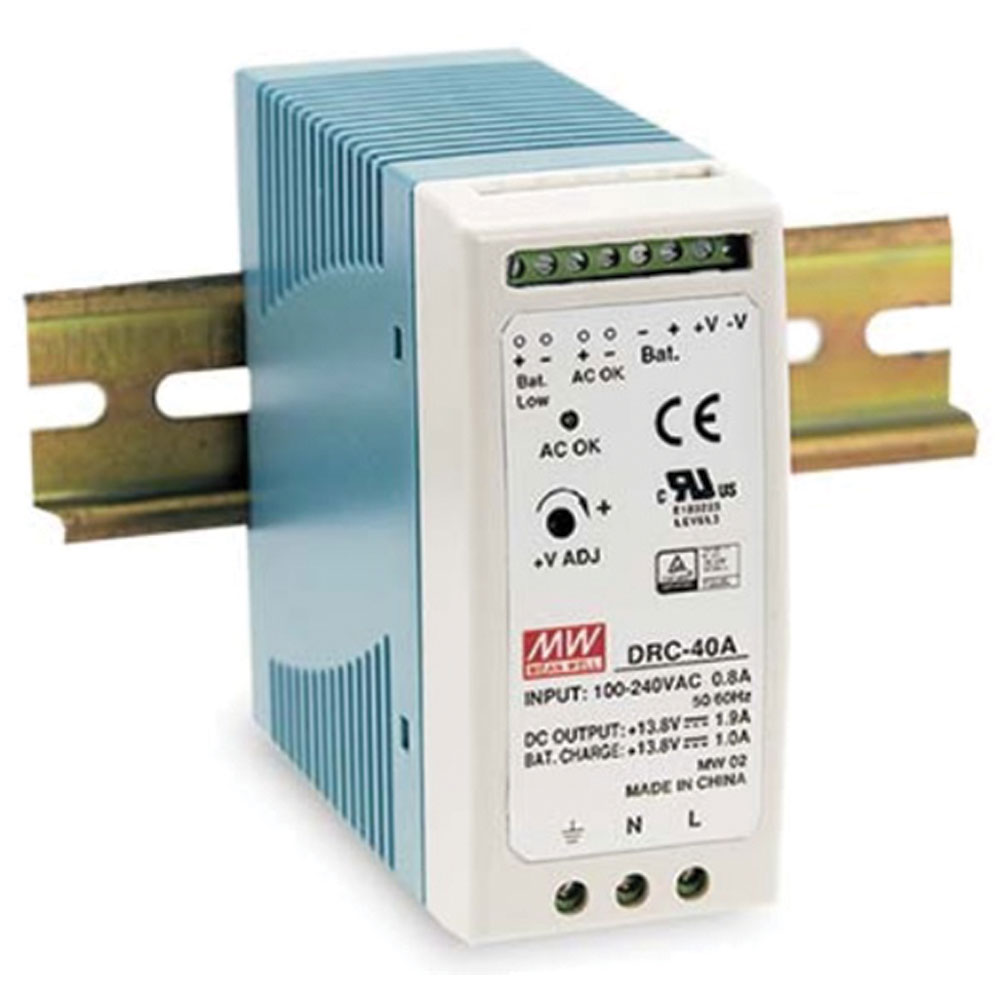 DIN Rail Switching Power Supply 13.8 Volts 1.9/1 Amps 40 Watts