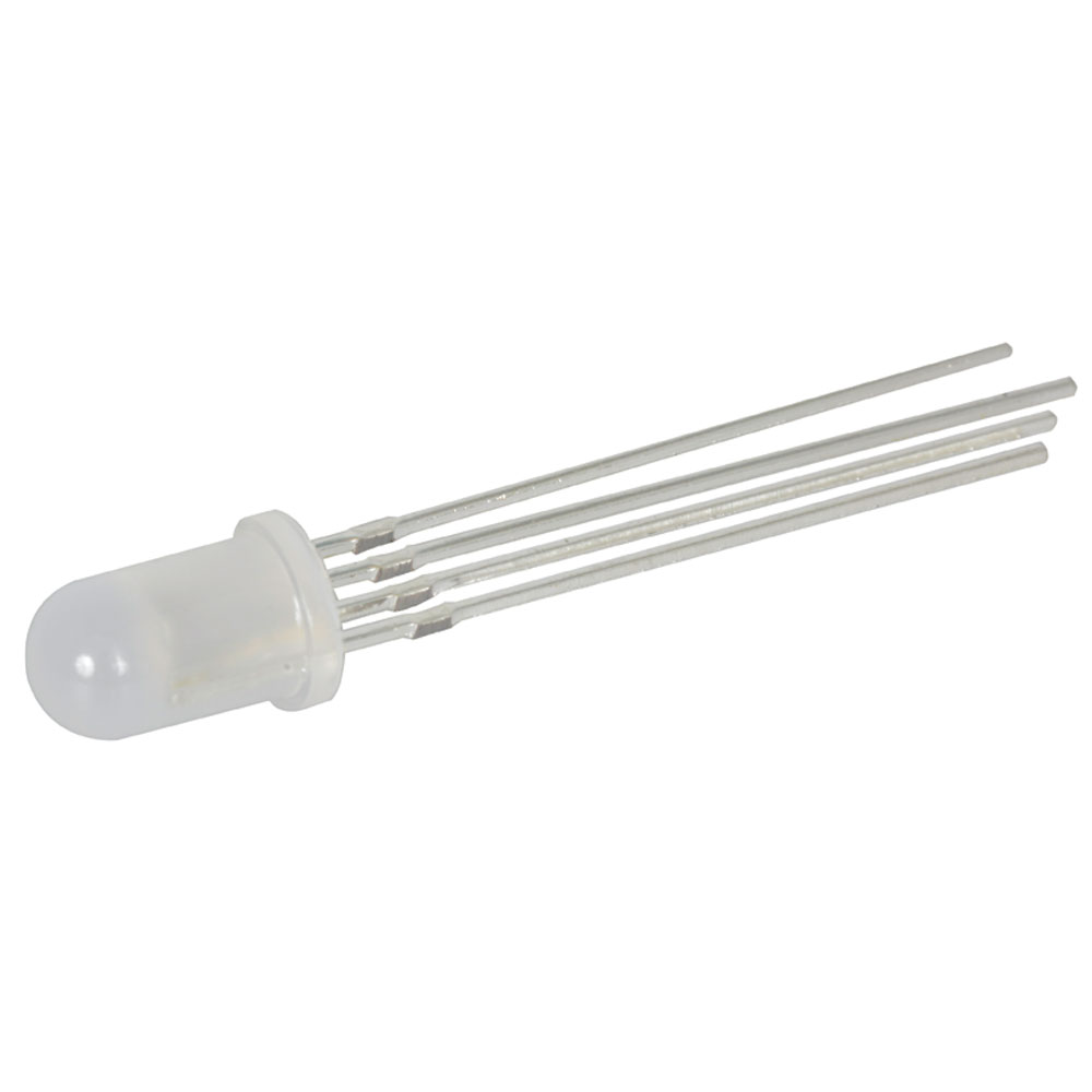 LED Super Bright RGB Diffused 5mm (T-1 3/4) Common Cathode 4 Pin