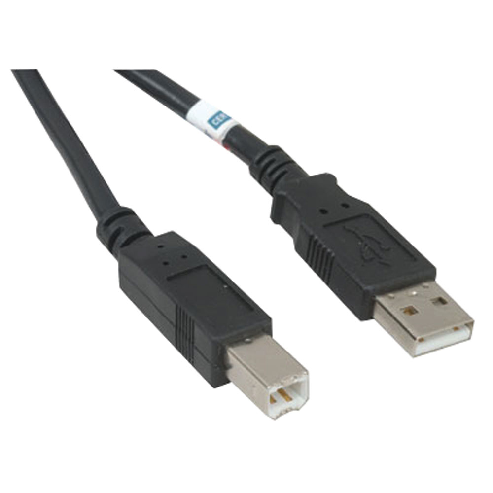 Cable USB2.0 A/B 6 Feet Black USB-A Male To USB-B Male
