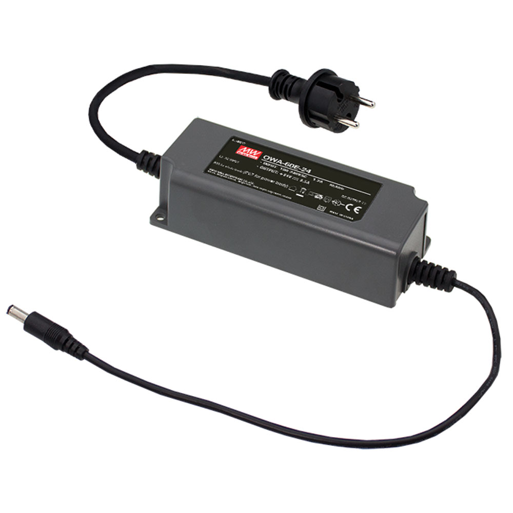 60 Watt 15 Volt 4 Amp Moisture-proof Power Supply with Euro Plug Input