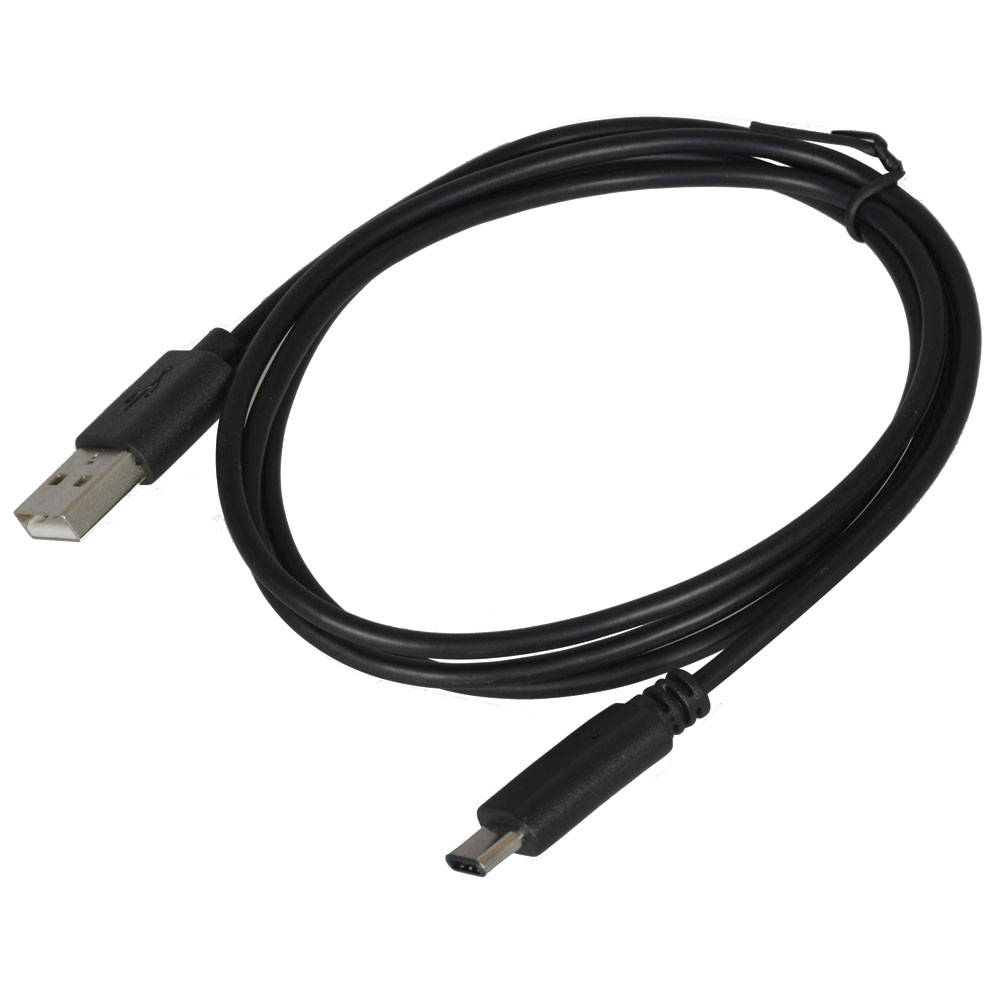 3 Foot Black USB 2.0 Cable USB-A Male to USB-C Male