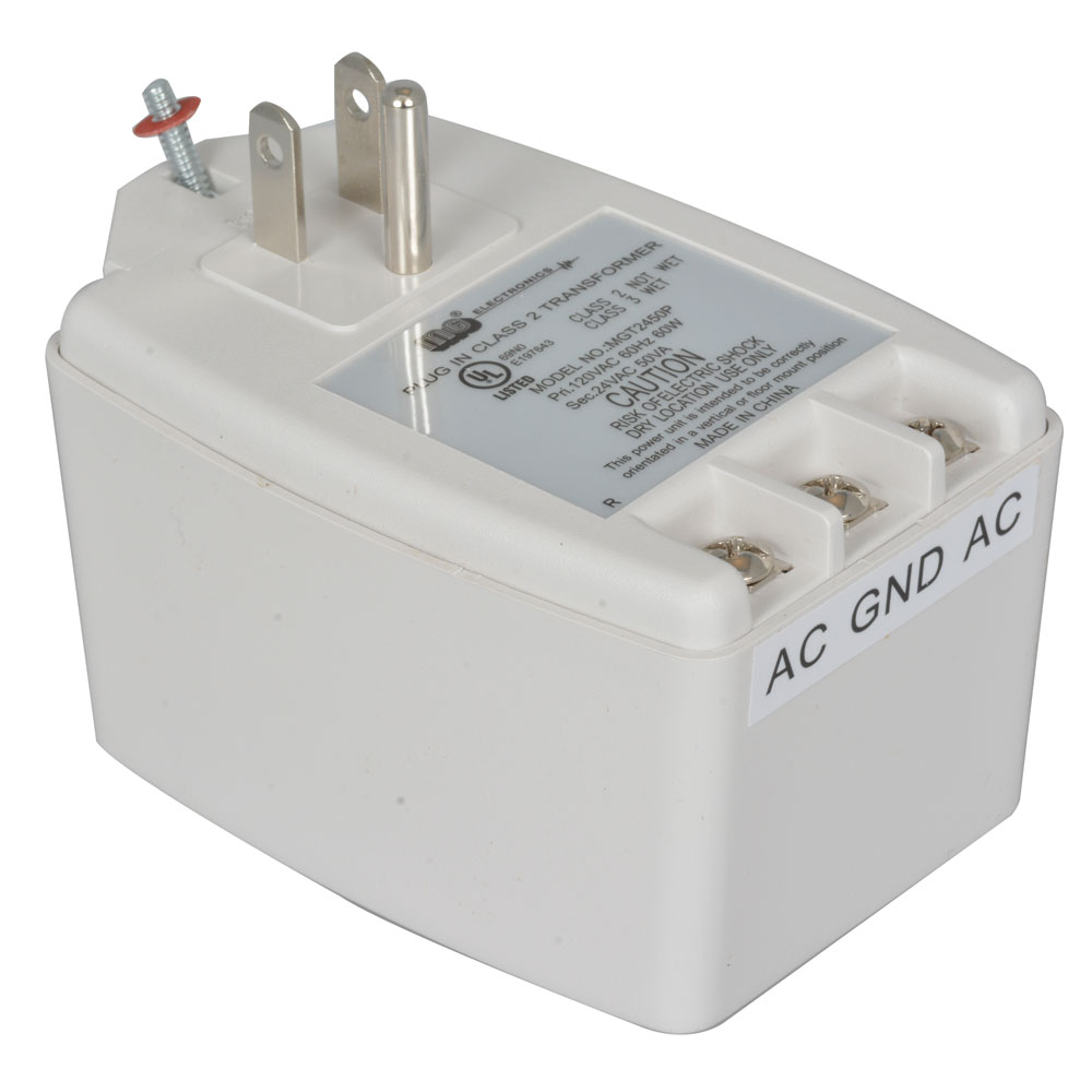 50W 24V 2.1A AC to AC Screw Terminal Wall Transformer