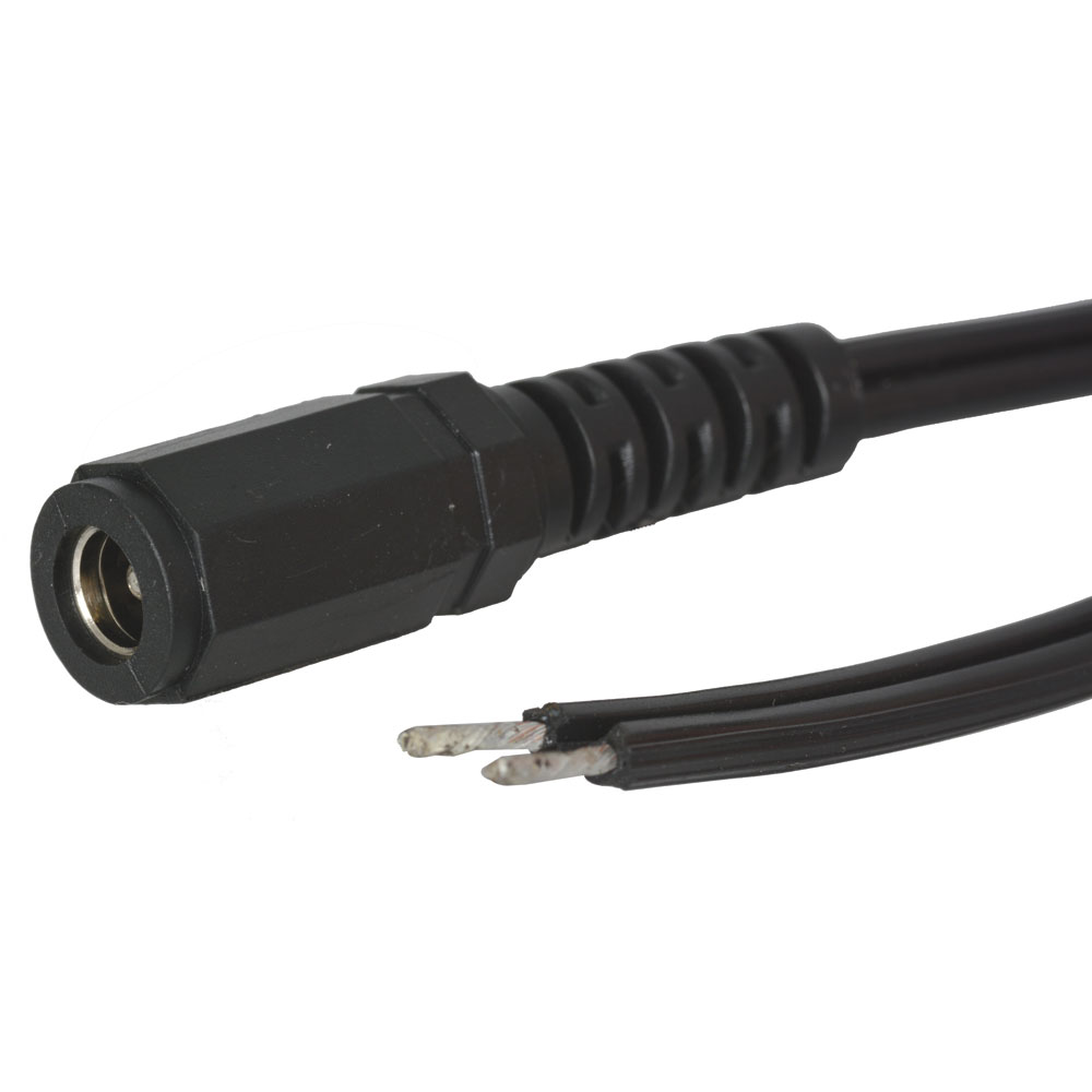 6 Foot 18 AWG 2.1mm Male DC Power Jack to Pigtail Wires