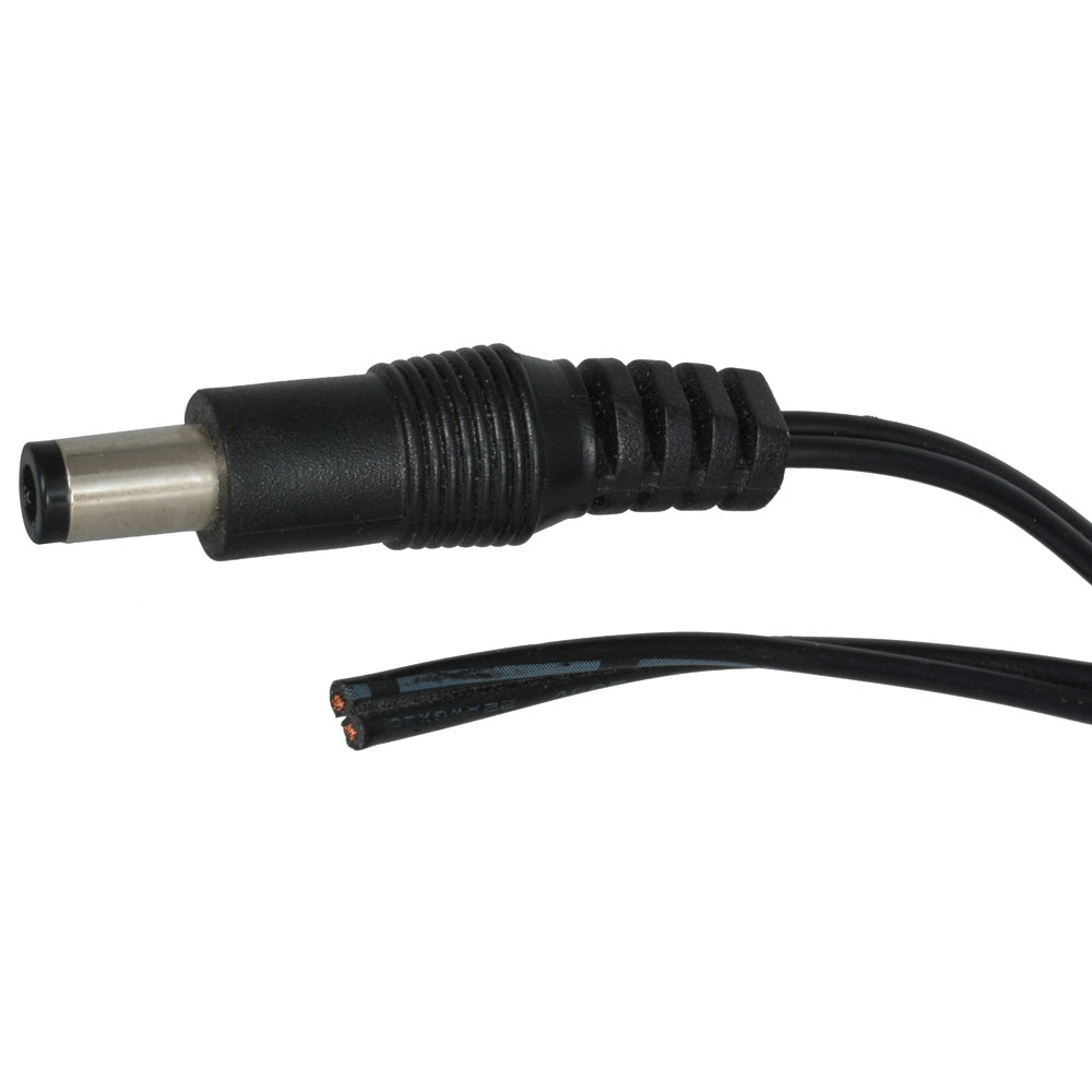2.5mm DC Power Plug to Pigtail Wires 6 Feet 24AWG