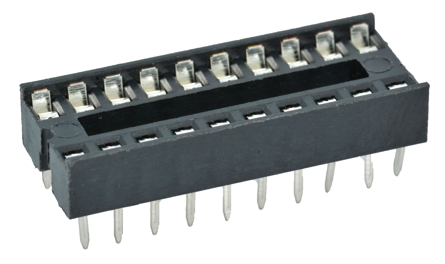 20 Position Dual Wipe Ladder Style DIP IC Socket 0.3" Wide 0.1" Pitch