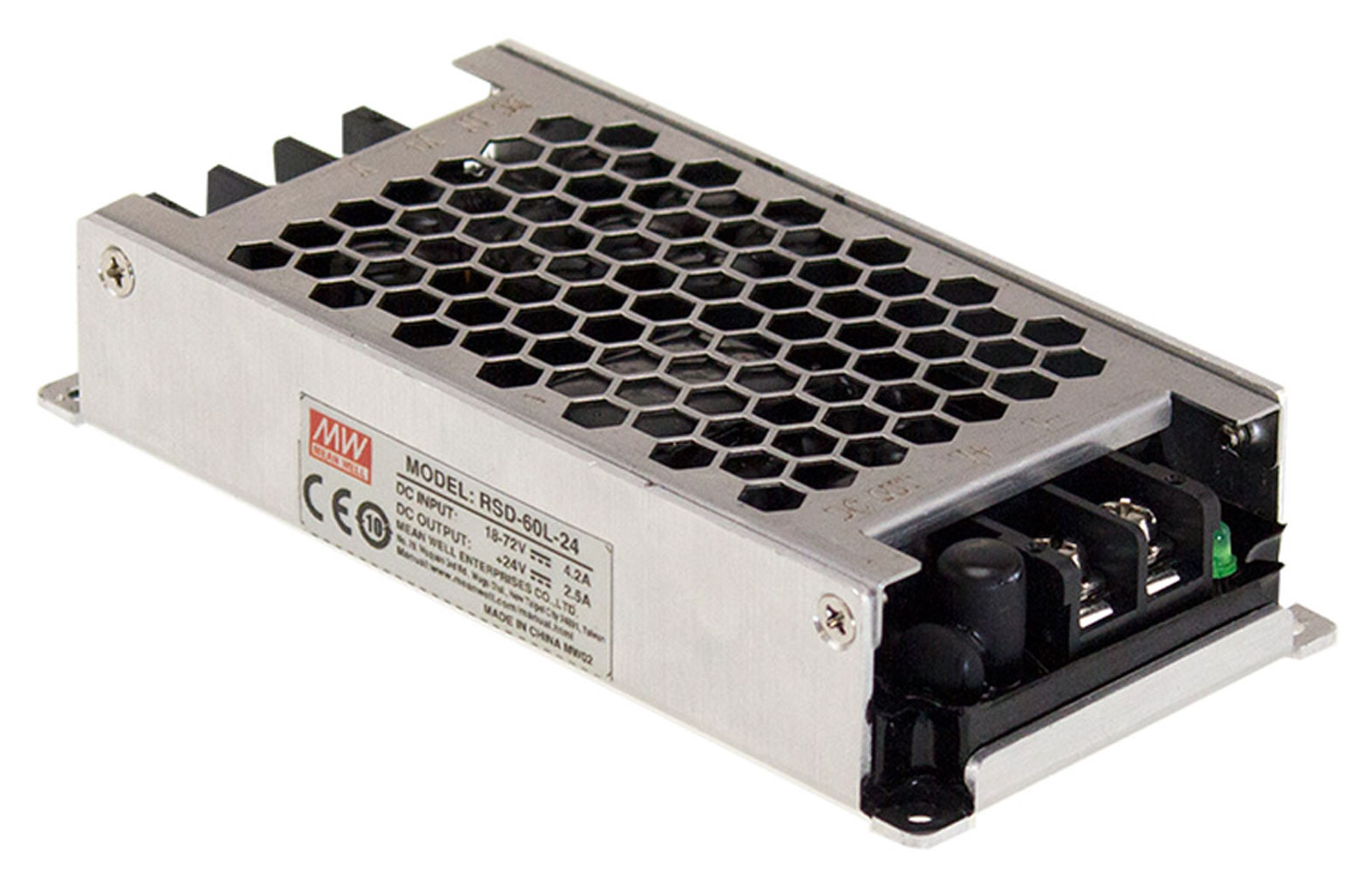 3.3V 12A 39.6W Reliable Railway Enclosed DC-DC Converter 40-160 Vin