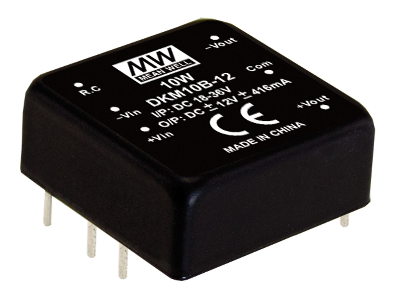 Dual Output 10W 15V 0.333A Isolated Regulated Encapsulated DC-DC Converter 24V