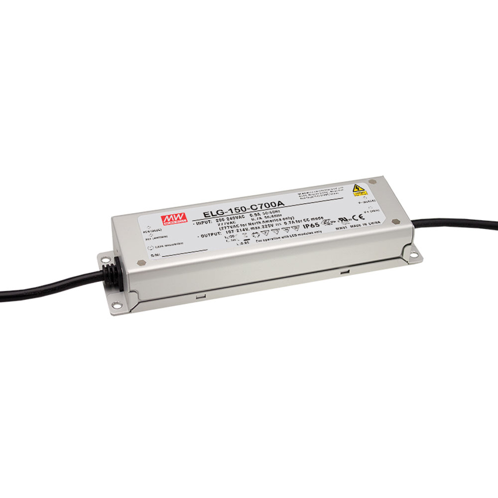 1050mA 72-143VDC 150W Constant Current LED Driver Driver 100-305VAC Fixed Current Output IP67 PFC