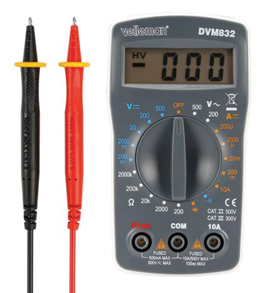 CAT II 500V CAT III 300V 10A 19 Range Digital Multimeter