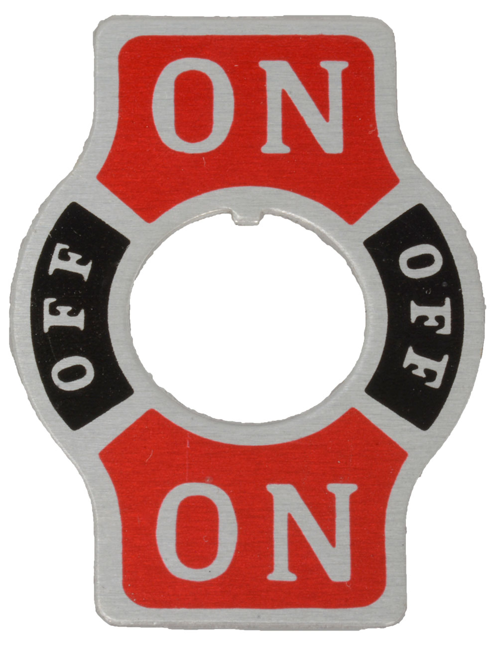 Switch Plate Legend Red ON Black OFF