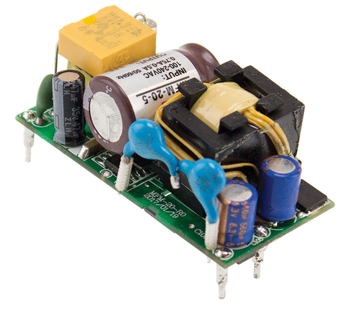 5V 4A 20W High Reliability Open Frame 2xMOPP Green Medical Power Supply