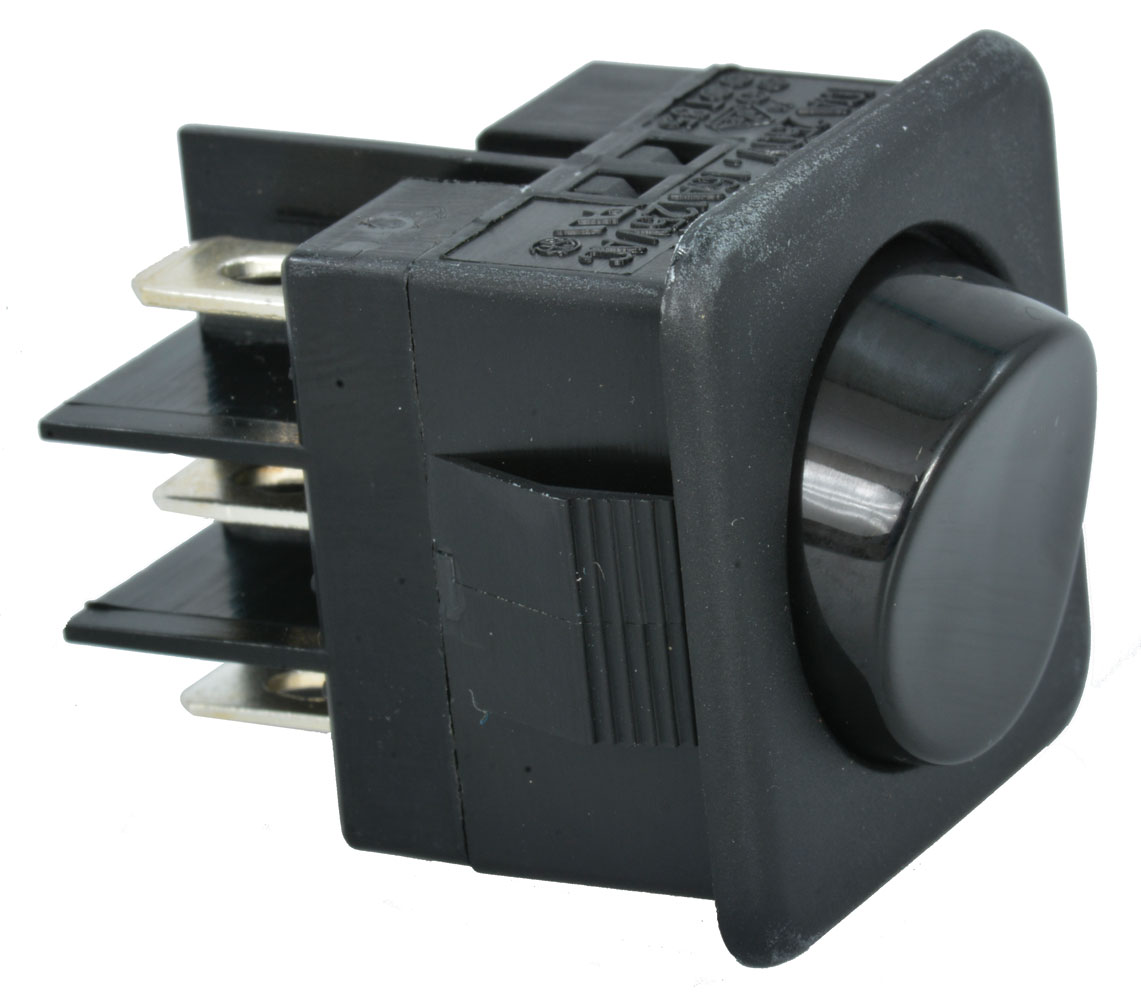 DPDT ON-ON Panel Mount Black Rocker Switch 16A 125V QC