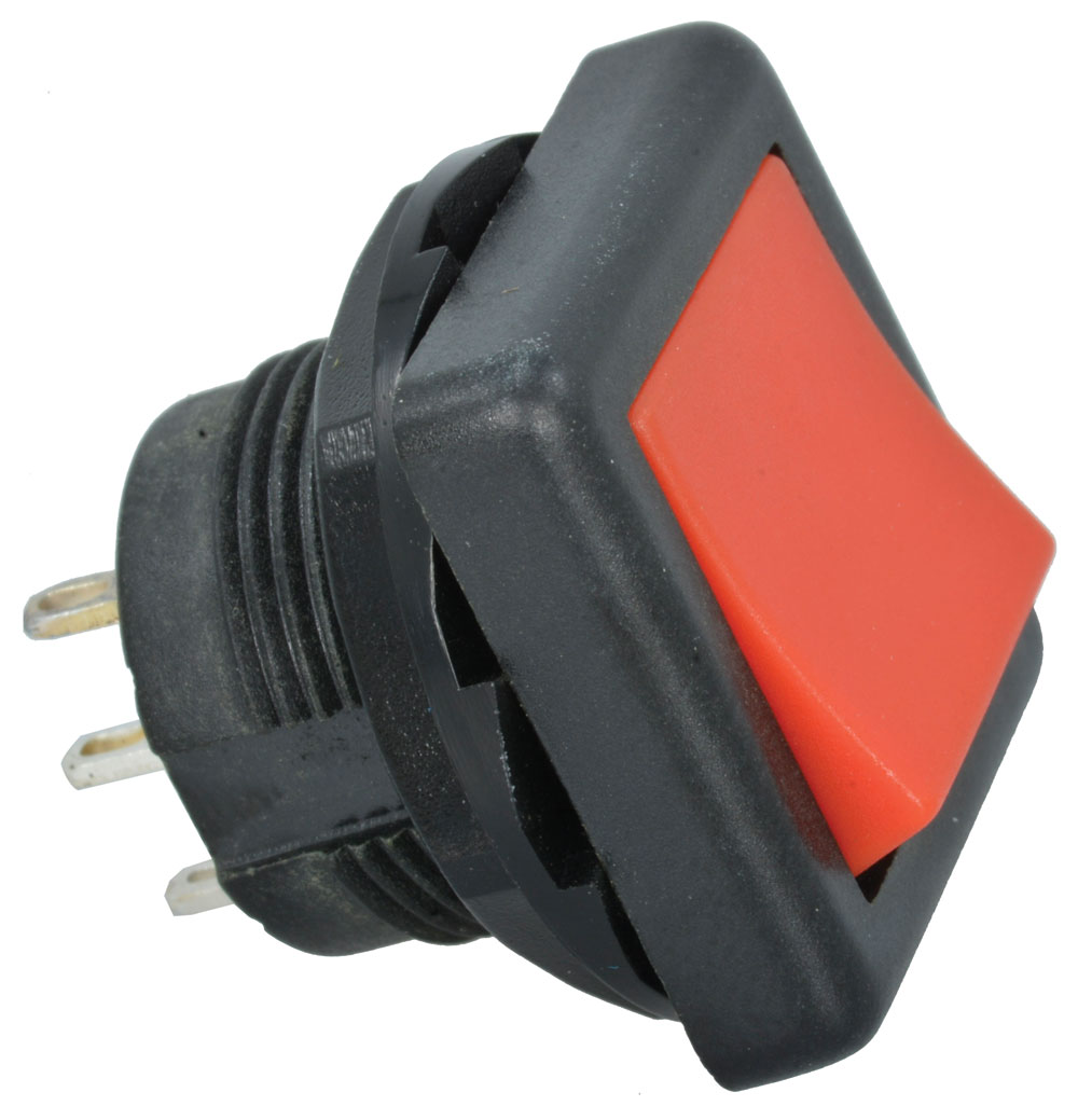 SPDT ON-ON Panel Mount Red Square Rocker Switch