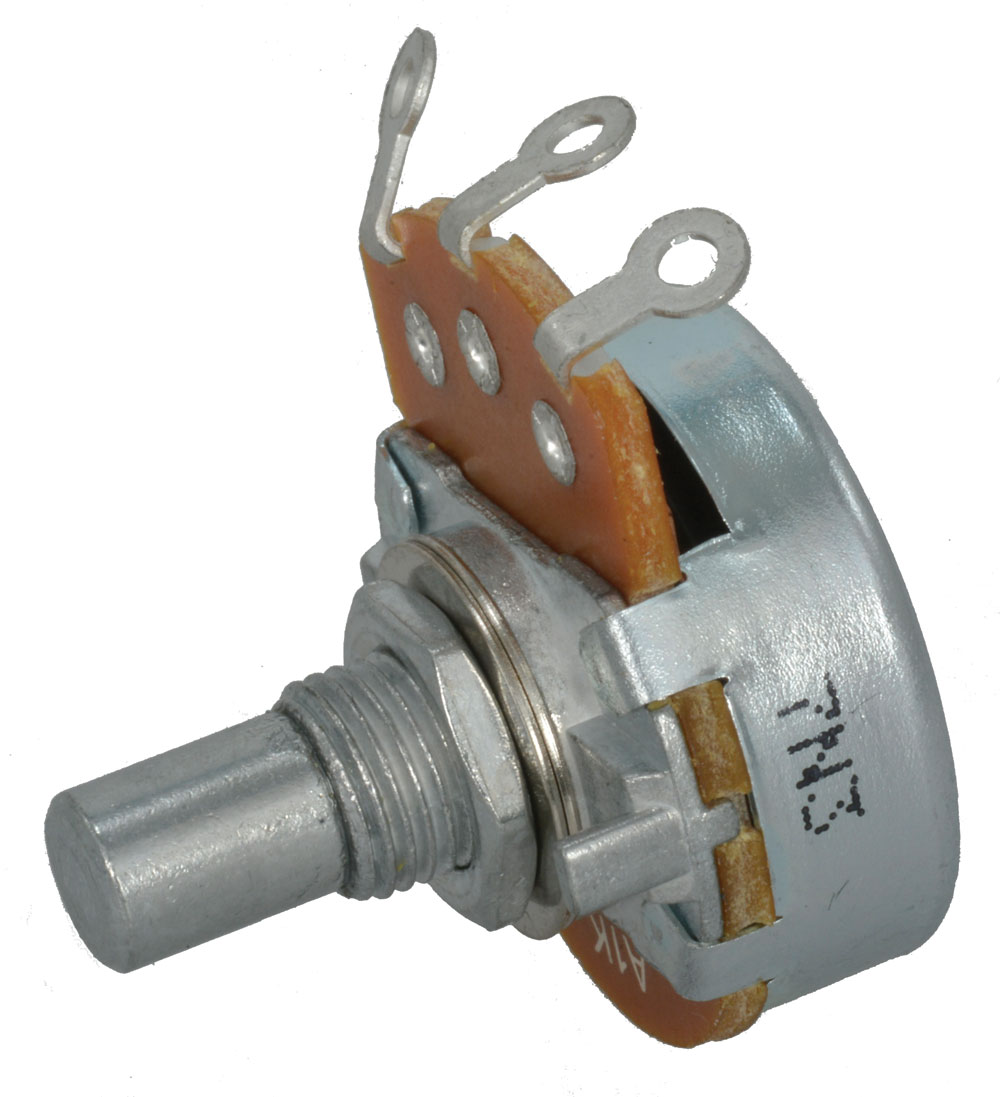 1K Ohm 250 mW 24 mm 5% 0.335 Inch Round Shaft Solder Lugs Audio Taper Potentiometer