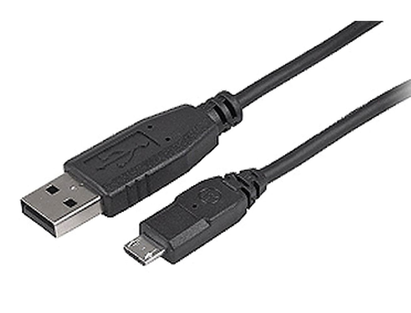USB-A to micro-B Data Sync and Charge Cable 6 Feet Black