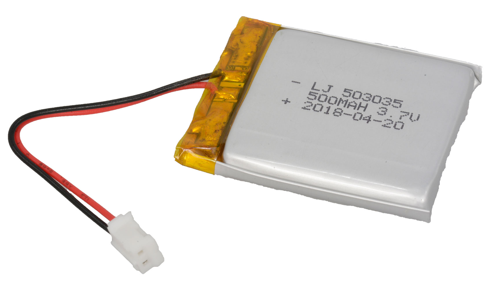 Lithium Ion Polymer Battery 3.7V 500mAh Rechargeable