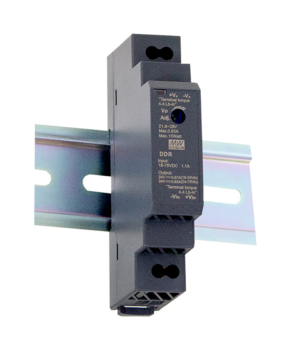 15W DIN Rail Type DC-DC Converter 9 to 36VDC Input 12V 1250mA Output