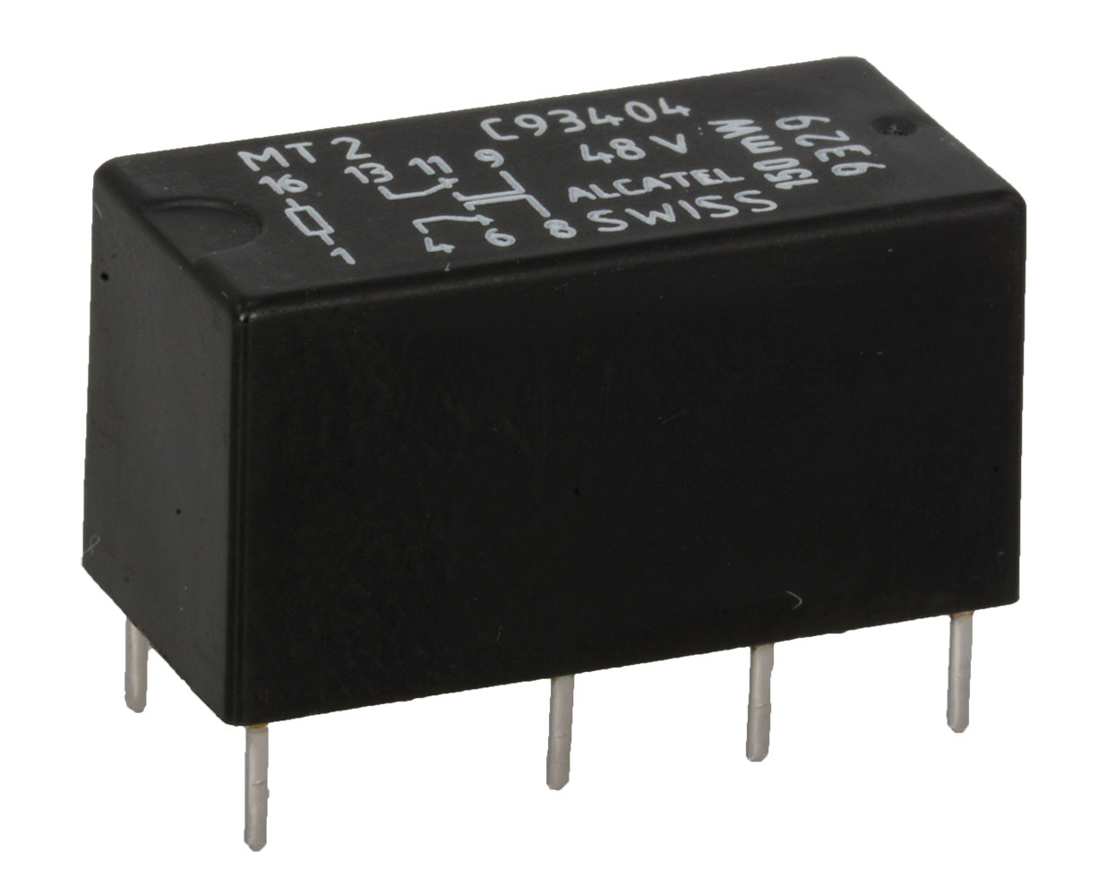 Telecom Relay DPDT 48V (2 Form C) 20x10mm Through Hole