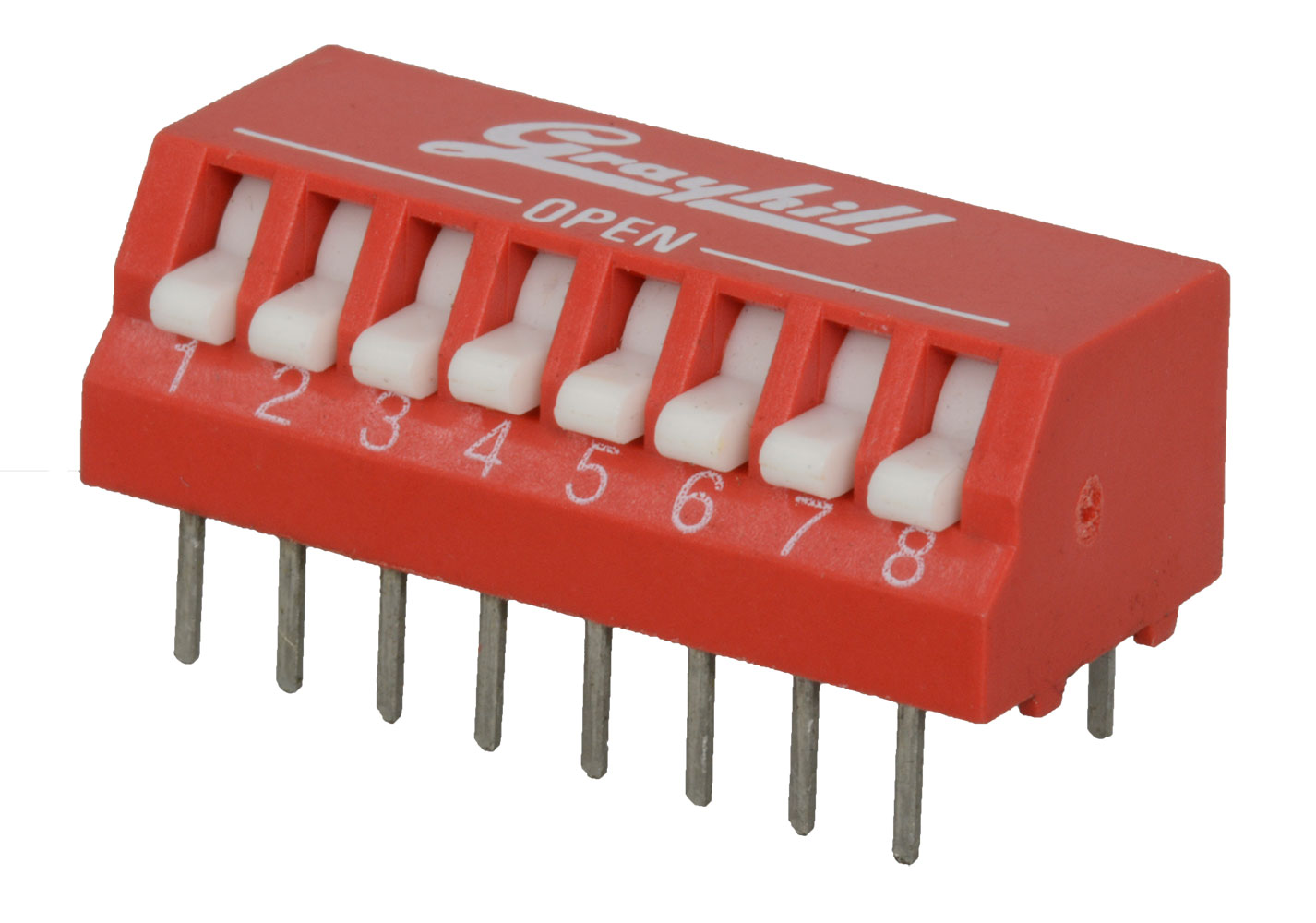 DIP Switch SPST 8 Position 150mA 30VDC