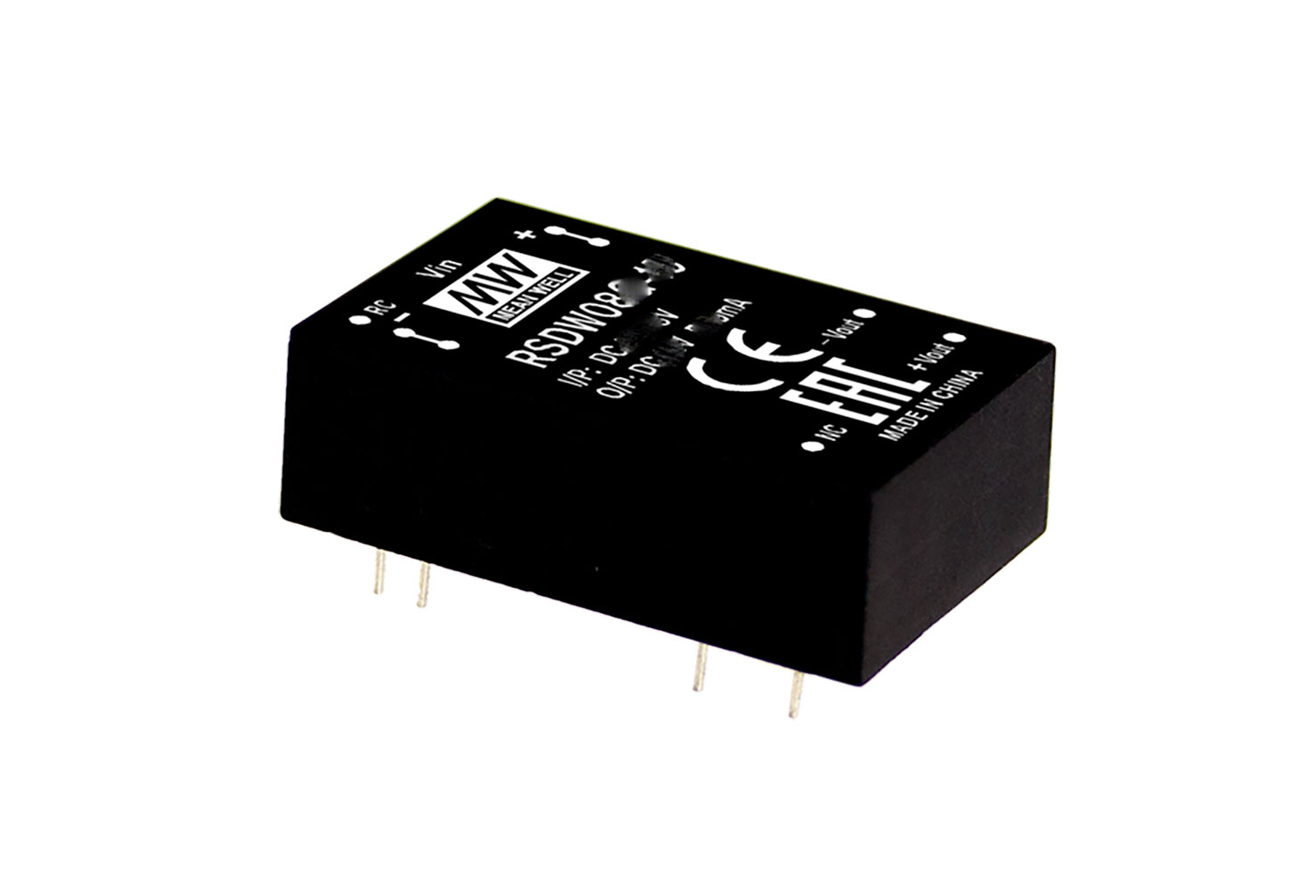 8W Reliable Railway DC-DC Regulated Converter DIP Package 48V Input 5V 1600mA Output