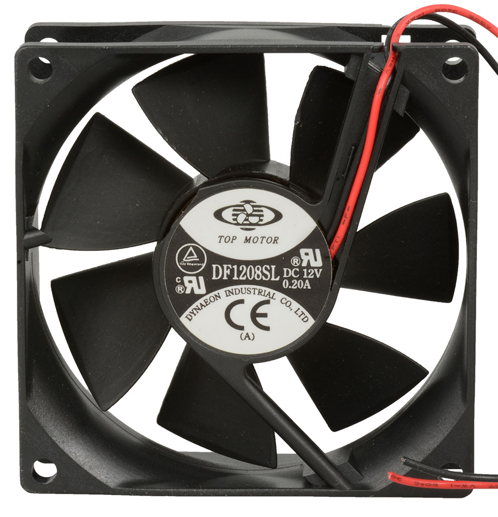 12VDC 80x80x25mm Sleeve Bearing Fan 30CFM