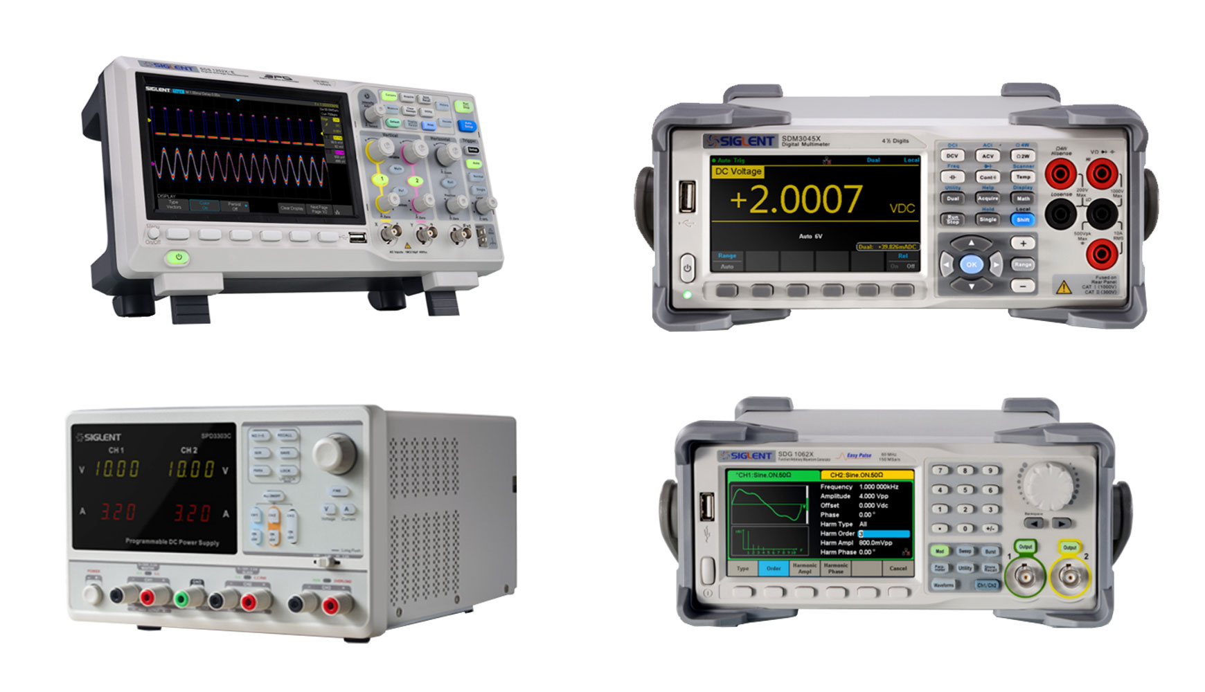 Siglent 4-Piece Lab Test Equipment Bundle
