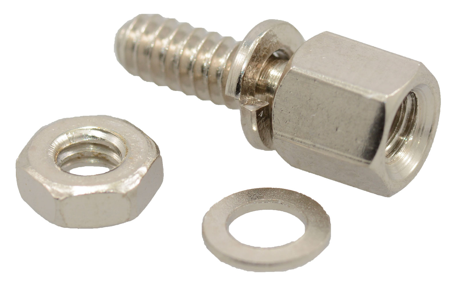Jack Screw, Nut and Washers (Fixed Lock) Set 0.187" Hex 4-40 x 0.312"L (4 pcs.) For D-Sub Connectors