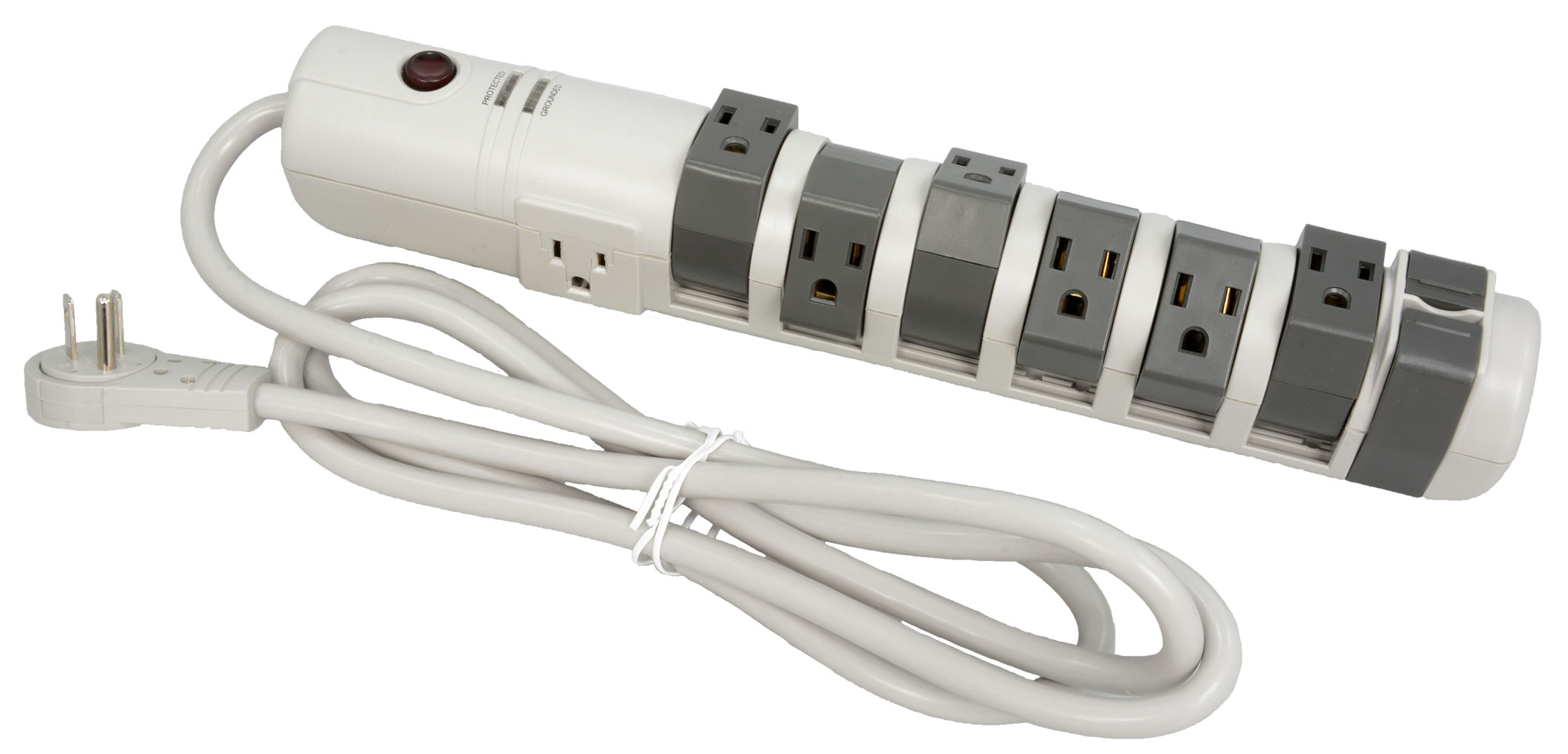8 Outlet Surge Protector with 180ø Rotating Outlets 2160 Joules 6' Cord