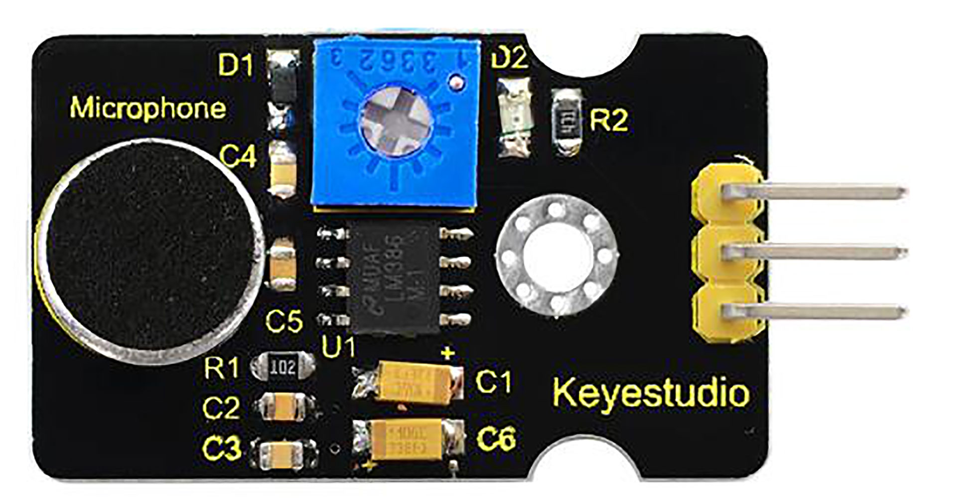 Microphone Sound Sensor with Potentiometer Arduino Compatible