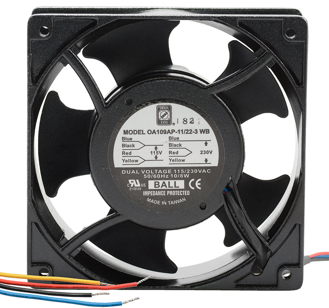 120 or 220 Volt AC 120x120x38mm Tubeaxial Fan 51 CFM
