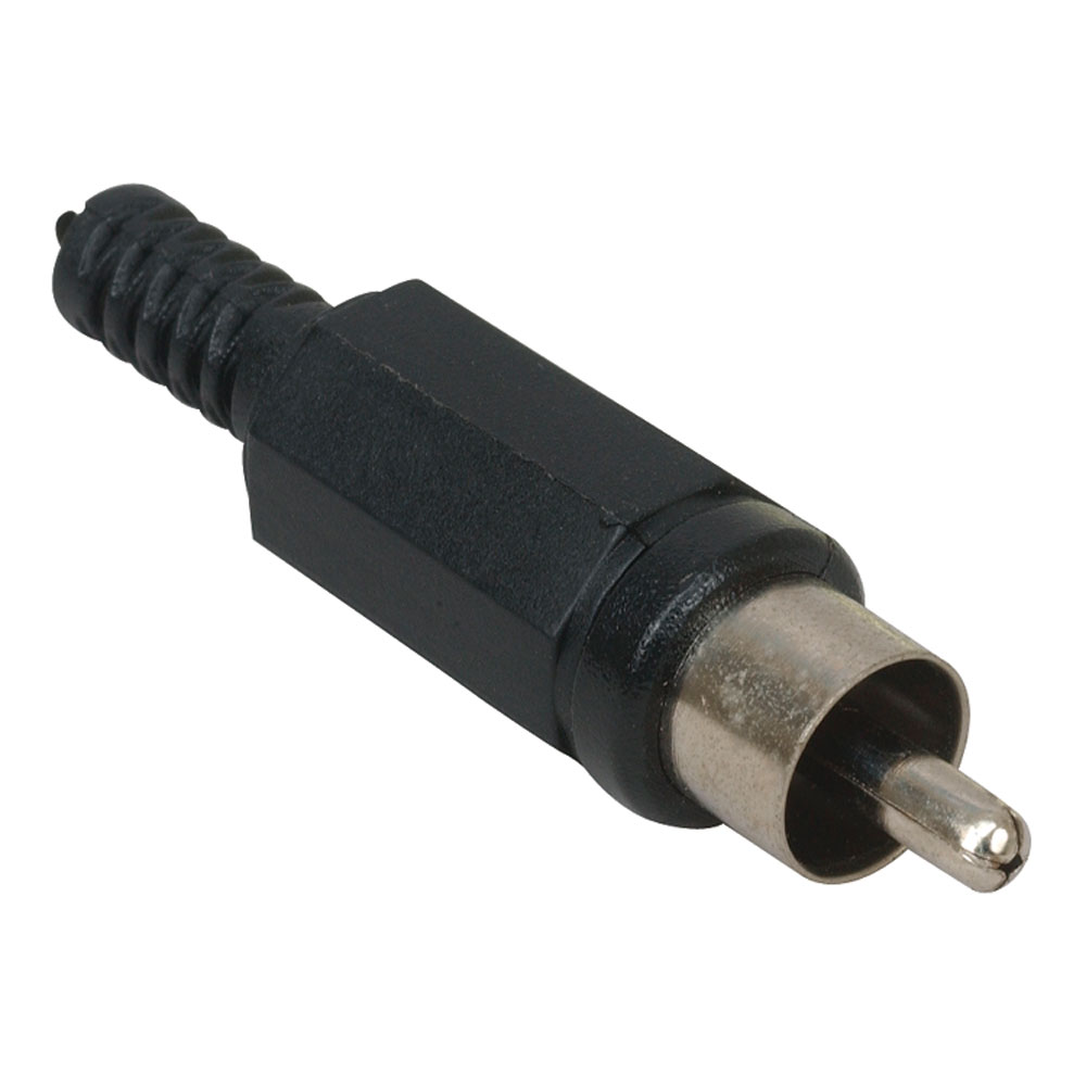Black Plastic RCA Plug (Pack of 5)