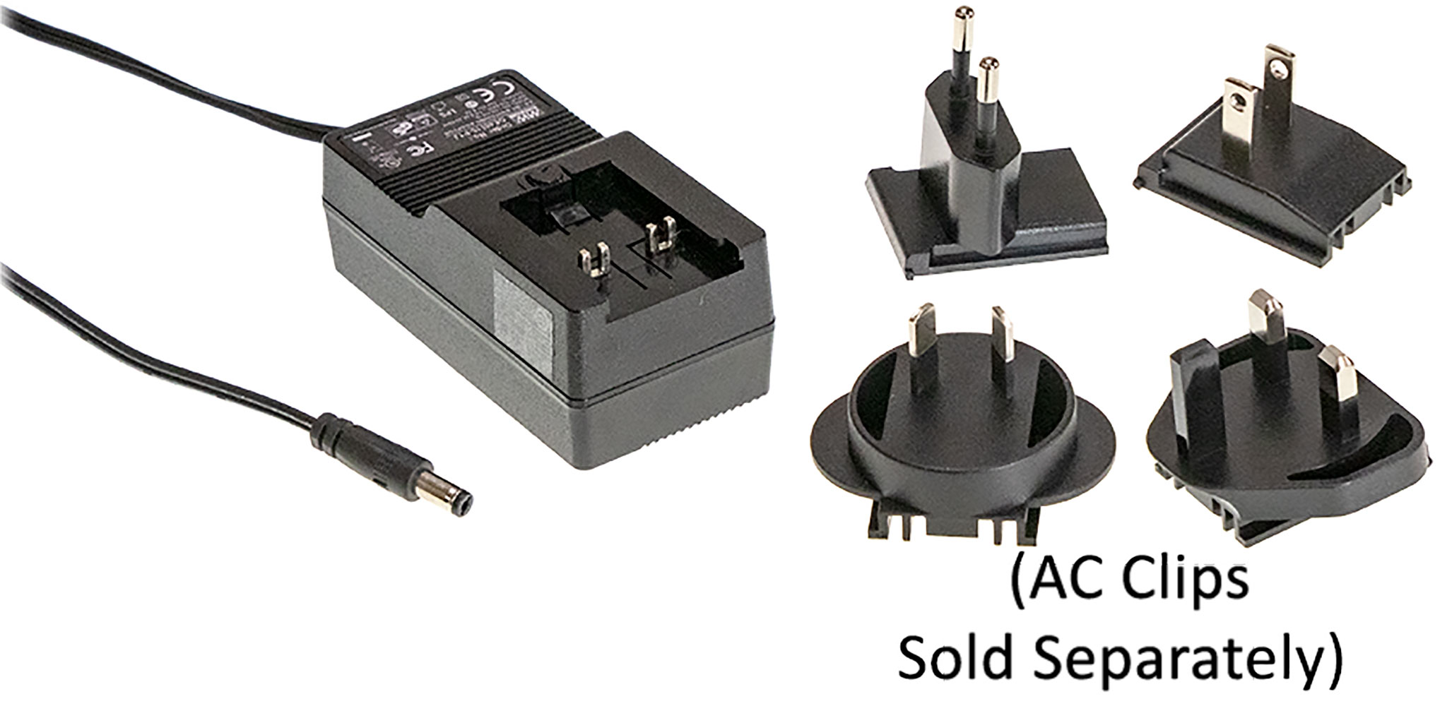 Interchangeable Industrial AC-DC Wall Adapter 5V 4A 20W 2.1mm Plug