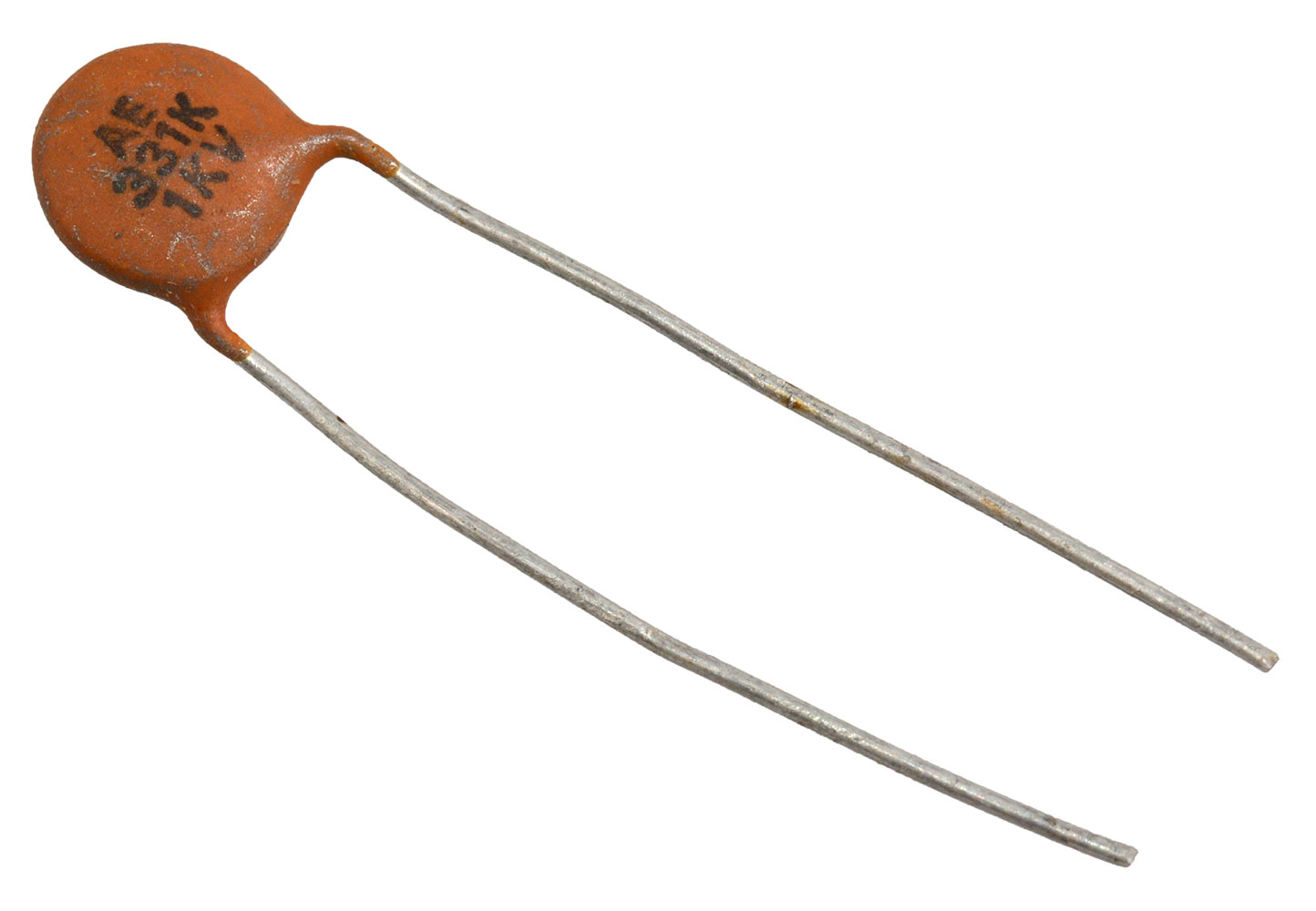 Ceramic Disc Capacitor 330pF 1000 VDC 10% 7mm Body Diameter