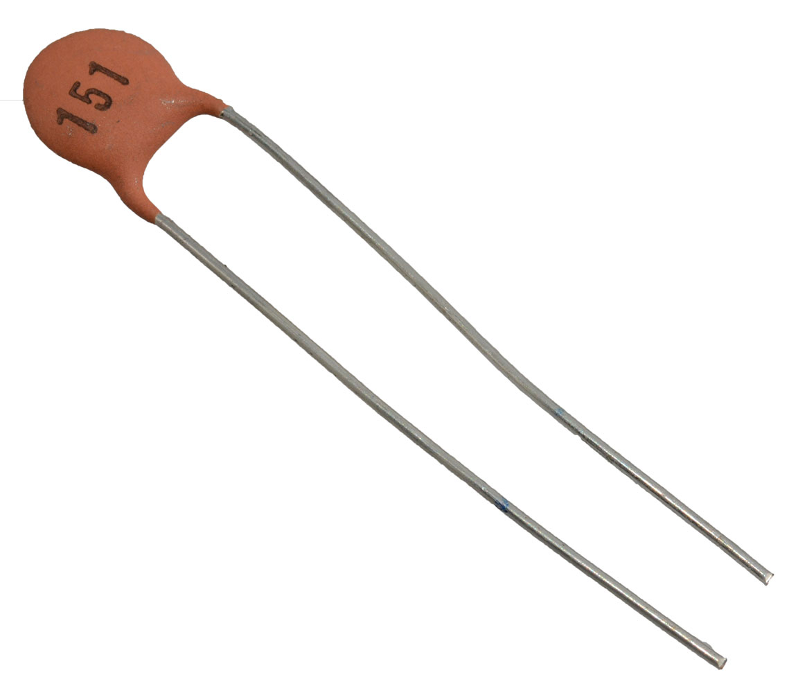 Ceramic Disc Capacitor 150pf 50 VDC 10% 6mm Body Diameter