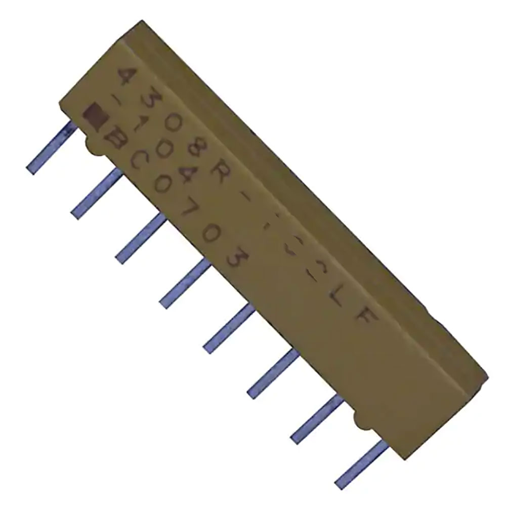 Resistor Network Array Bussed 180 Ohm 2% 200mW per Element 7 Resistor SIP-8