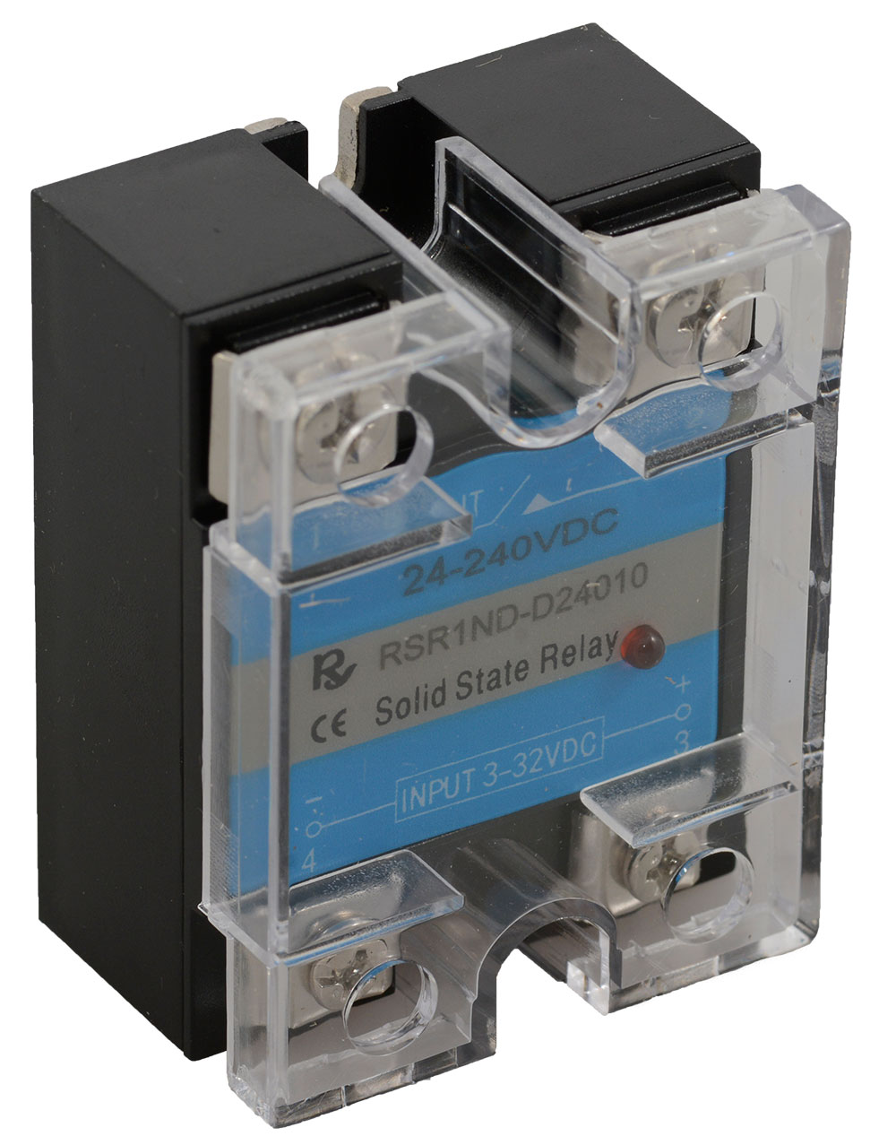 Solid State Relay DC-DC 24-240VDC Load 3-32 VDC Control 10A Screw Terminal