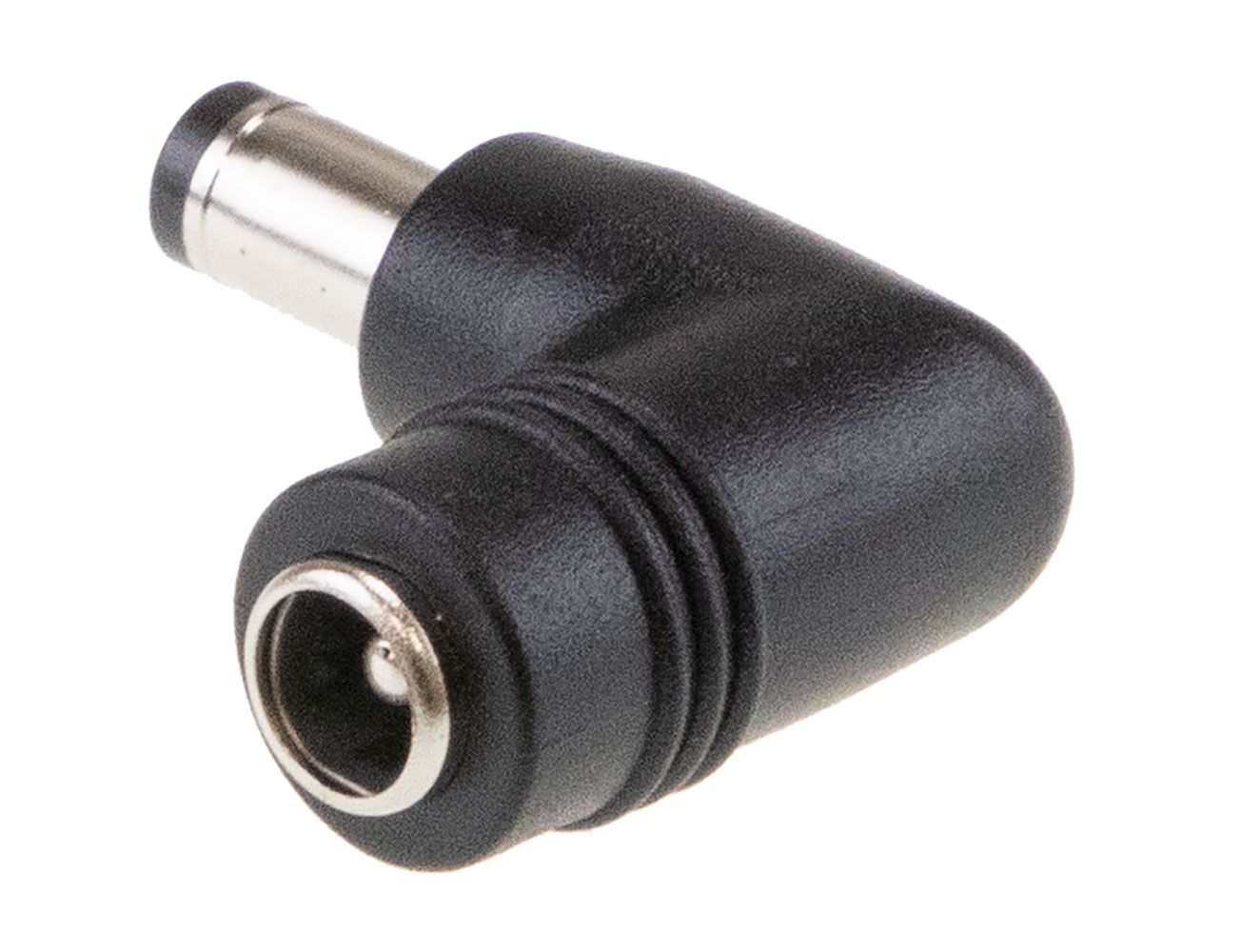 DC Plug Adapter Right Angle 2.1x5.5x11mm (P1J) Input to 2.1x5.5x9.5mm (P1IR) Output