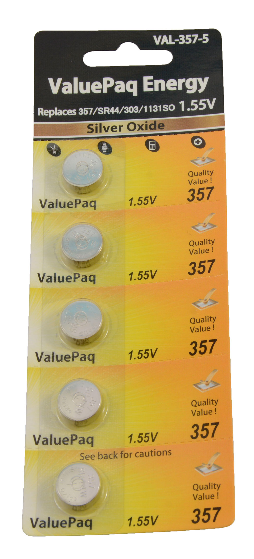 Silver Oxide Coin Cell Battery 1.55V 155mAh (5 Pack)
