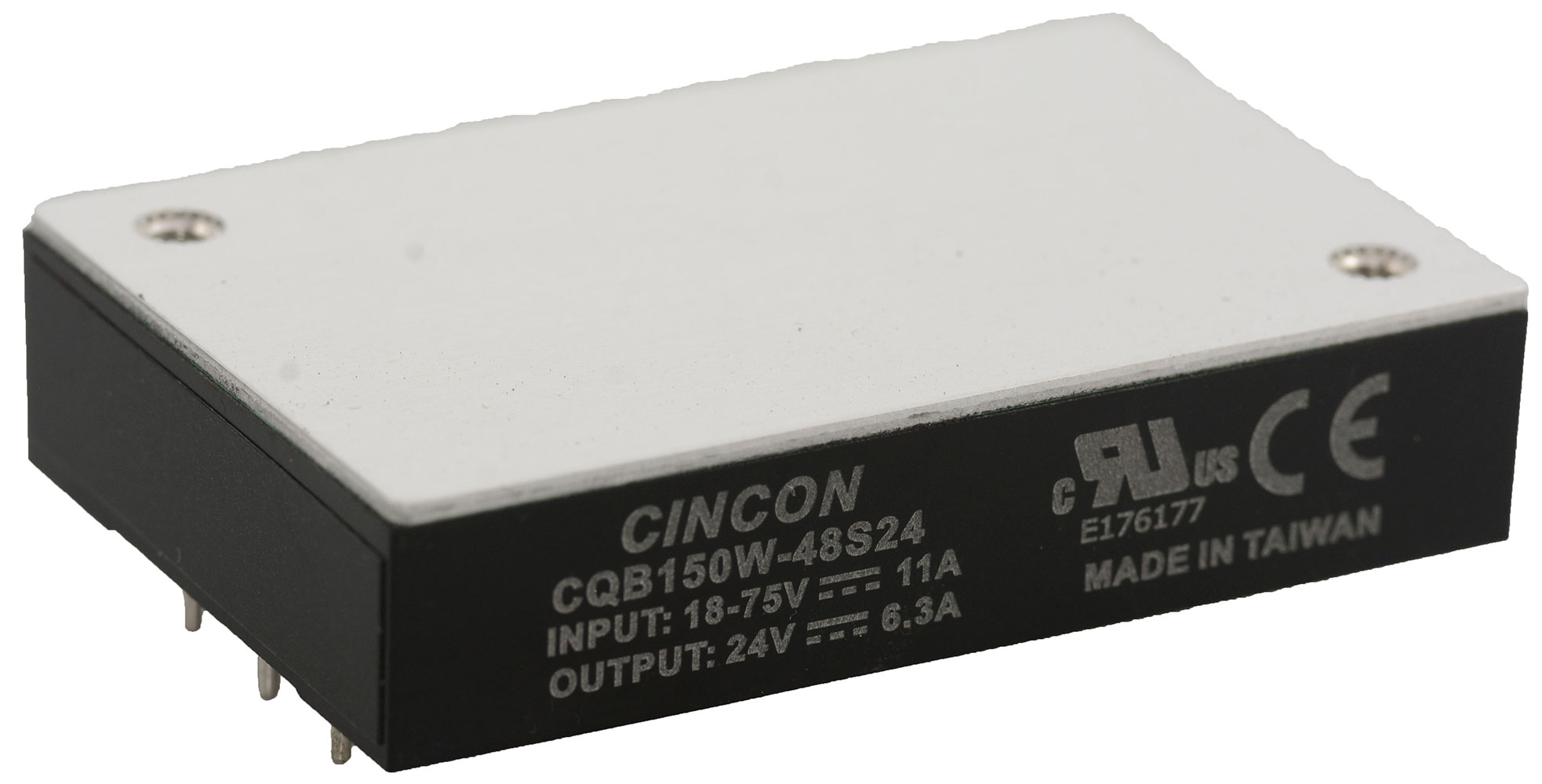 DC-DC Converter Isolated 24VDC 6300mA 4:1 Input 18-75VDCin Quarter-Brick Board Mount