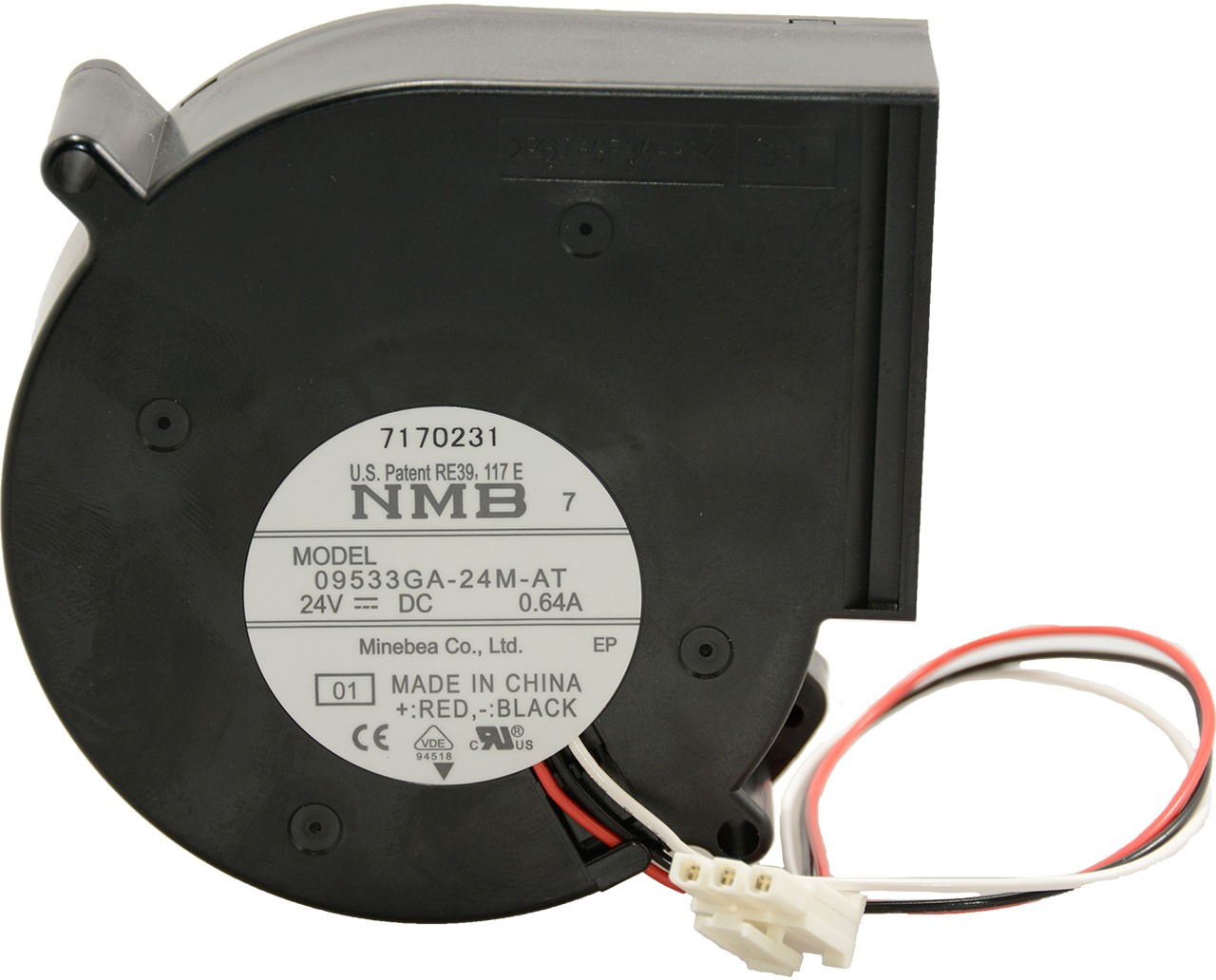 Centrifugal Blower Fan 24VDC 94x94x33mm 28.6 CFM