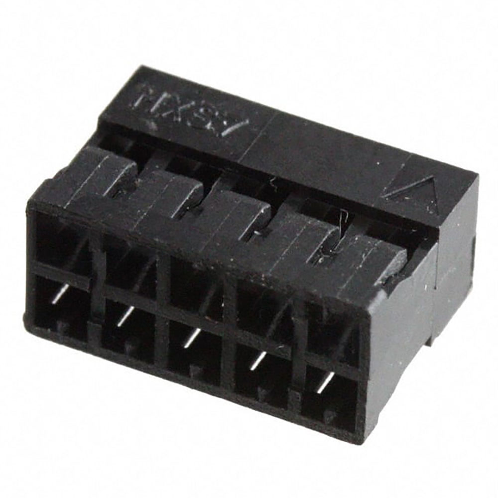 10-Position Rectangular Housing Receptacle Black 0.079" (2mm)